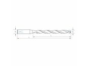 VHM-Bohrer Ø 4,1 mm IK 140° 8xD spiralgen. 4 FF Uni P/M/K/N